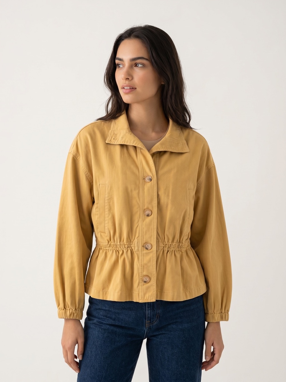 Madewell Highbury Military Utility Jacket in Autumn Gold Size M 🍂✨